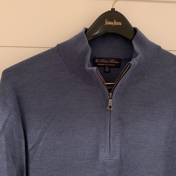 Brooks Brothers Merino Quarter Zip - Picture 2 of 9